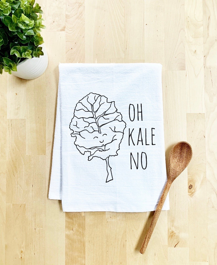 “Oh kale no” tea towel